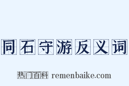 同石守游反义词是什么意思的图片